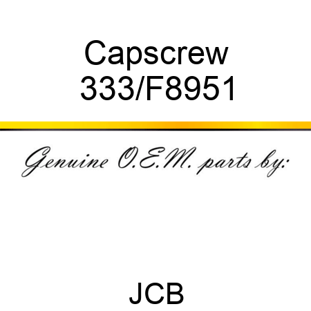 Capscrew 333/F8951