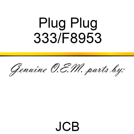 Plug Plug 333/F8953
