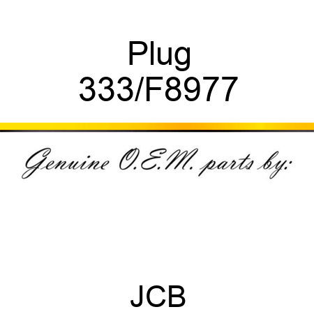 Plug 333/F8977
