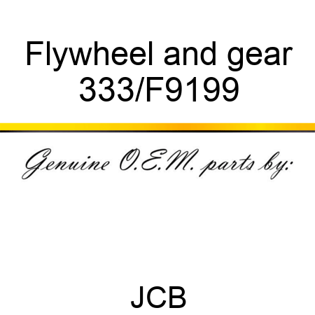 Flywheel and gear 333/F9199