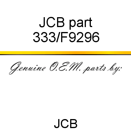 JCB part 333/F9296