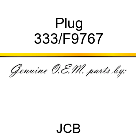 Plug 333/F9767