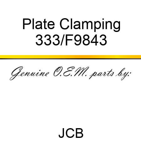 Plate Clamping 333/F9843