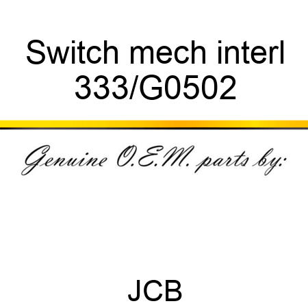 Switch mech interl 333/G0502