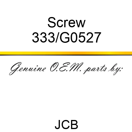 Screw 333/G0527