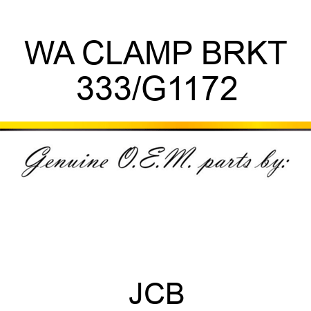 WA CLAMP BRKT 333/G1172