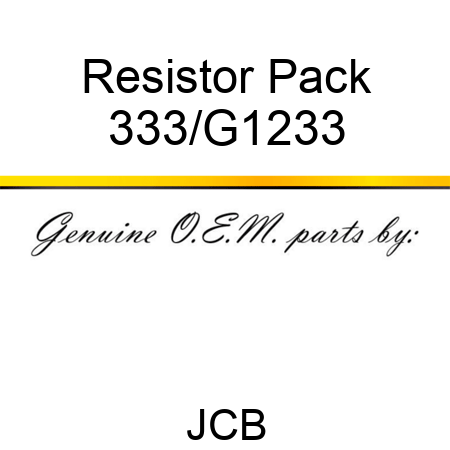 Resistor Pack 333/G1233