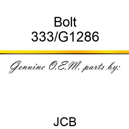 Bolt 333/G1286