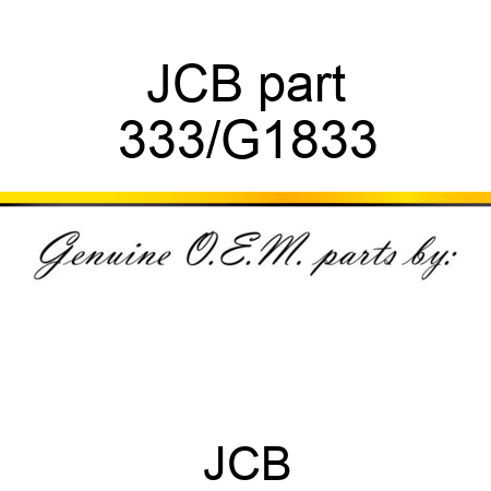 JCB part 333/G1833