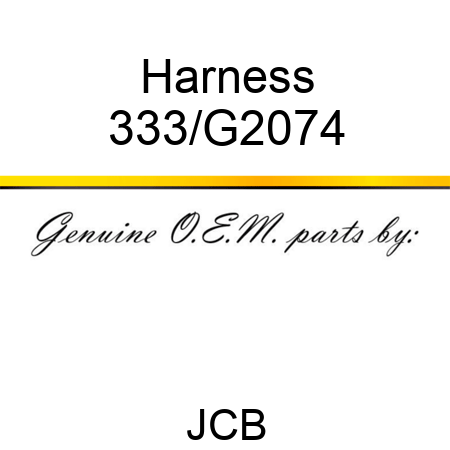 Harness 333/G2074
