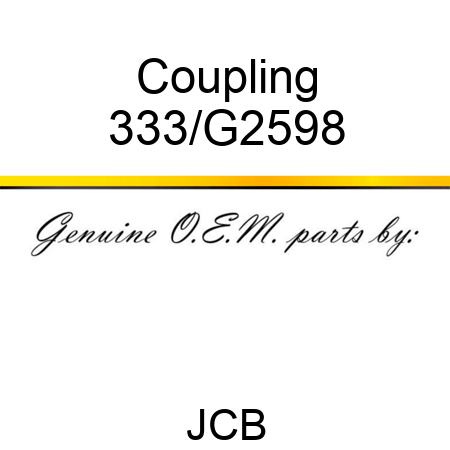 Coupling 333/G2598