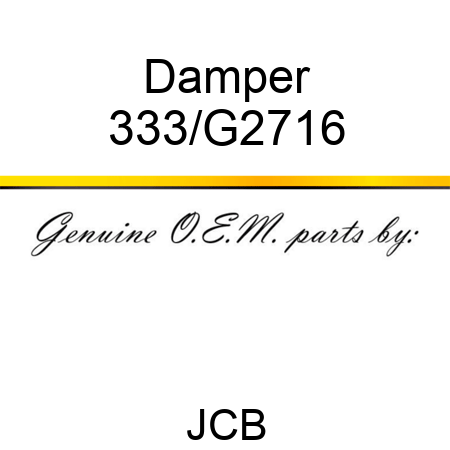 Damper 333/G2716