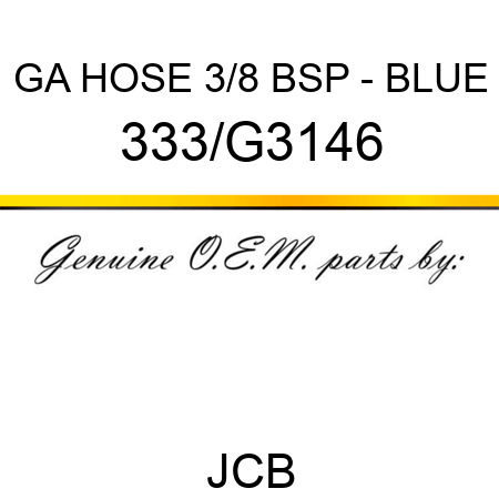 GA HOSE 3/8 BSP - BLUE 333/G3146