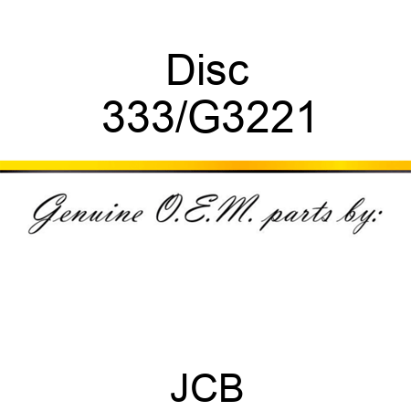 Disc 333/G3221