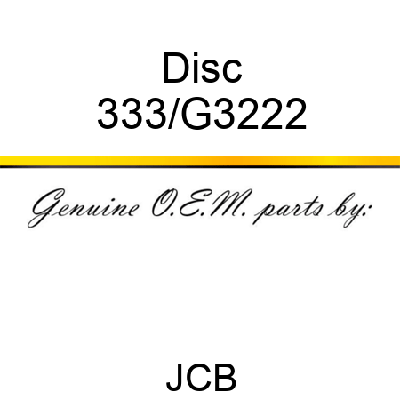 Disc 333/G3222