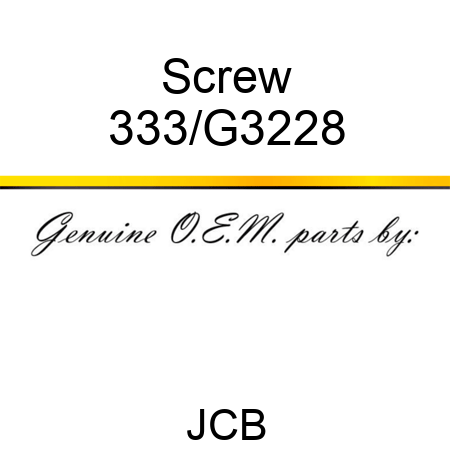 Screw 333/G3228