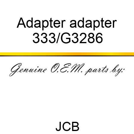 Adapter adapter 333/G3286