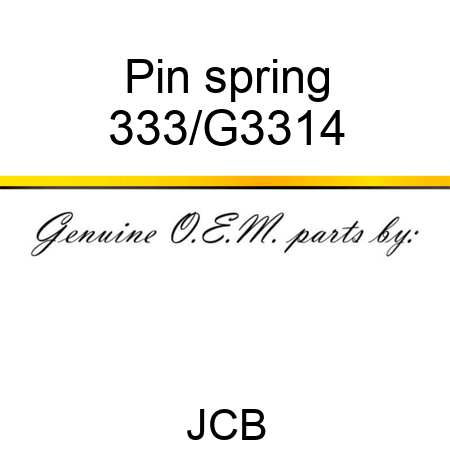 Pin spring 333/G3314