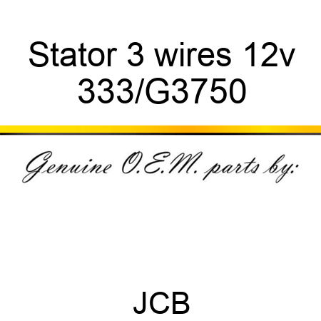 Stator 3 wires 12v 333/G3750
