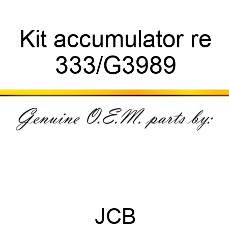 Kit accumulator re 333/G3989