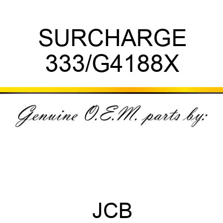 SURCHARGE 333/G4188X