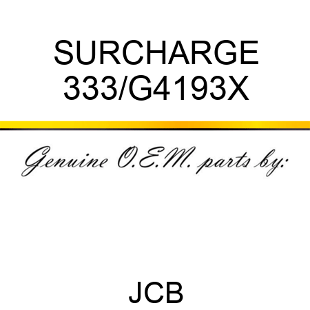 SURCHARGE 333/G4193X
