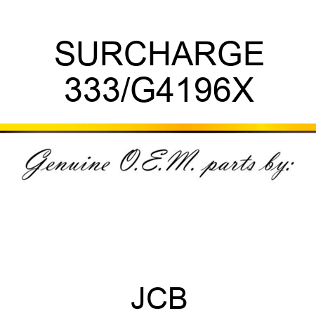 SURCHARGE 333/G4196X