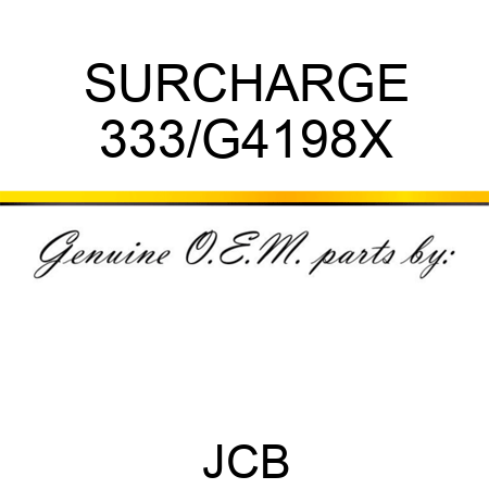 SURCHARGE 333/G4198X