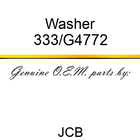 Washer 333/G4772