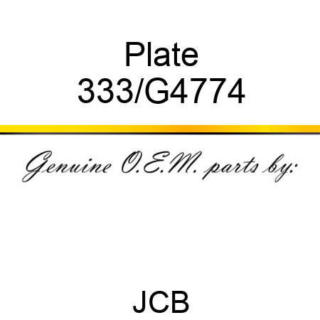 Plate 333/G4774