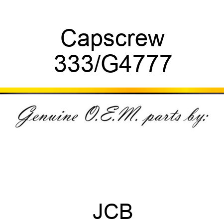 Capscrew 333/G4777