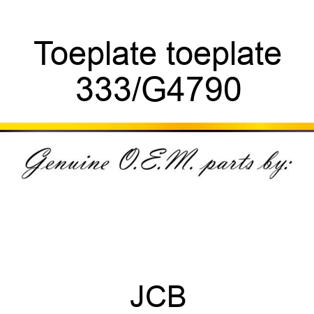 Toeplate toeplate 333/G4790