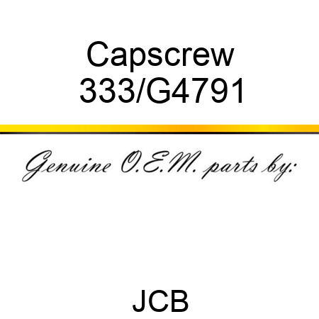Capscrew 333/G4791