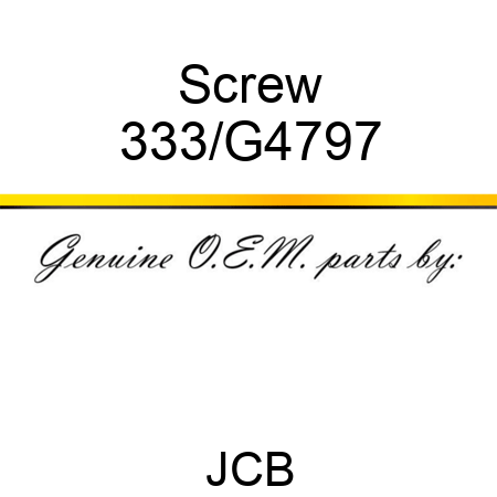 Screw 333/G4797
