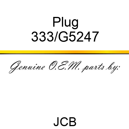Plug 333/G5247