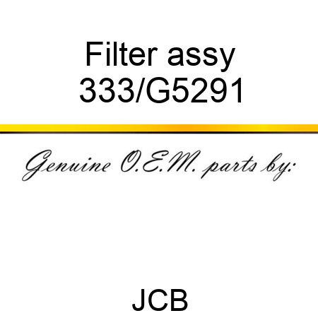 Filter assy 333/G5291