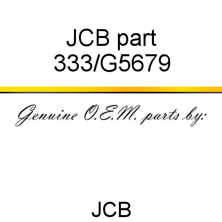 JCB part 333/G5679