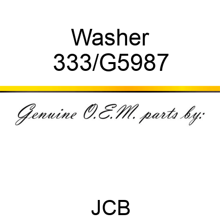Washer 333/G5987