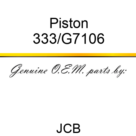 Piston 333/G7106
