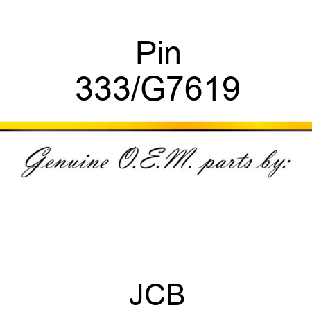 Pin 333/G7619