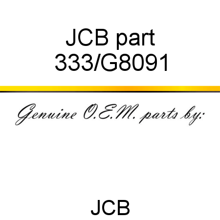 JCB part 333/G8091