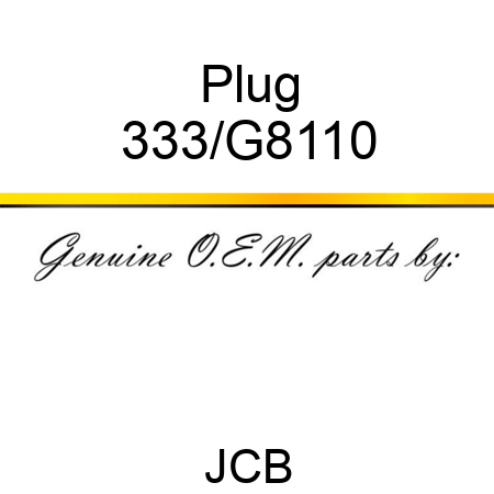 Plug 333/G8110