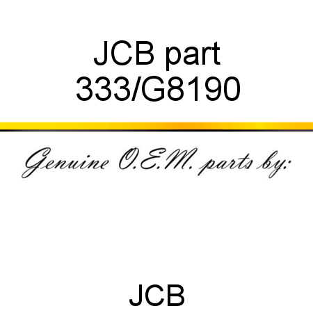 JCB part 333/G8190