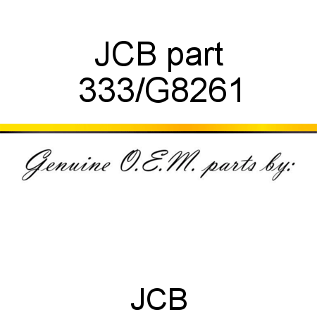 JCB part 333/G8261