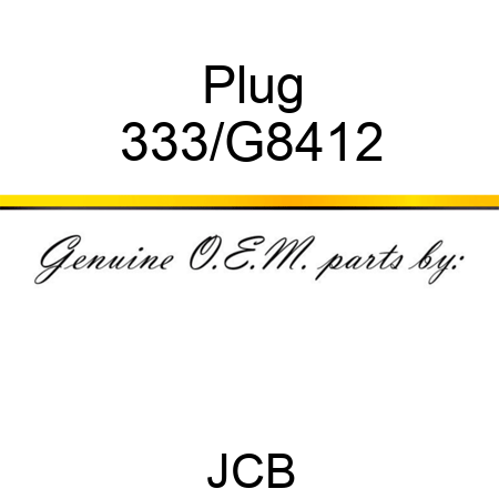 Plug 333/G8412