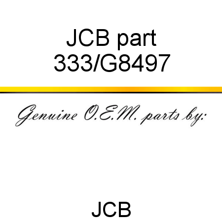 JCB part 333/G8497