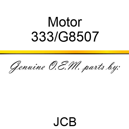 Motor 333/G8507