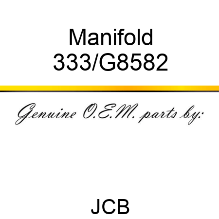Manifold 333/G8582