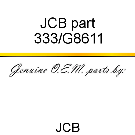 JCB part 333/G8611