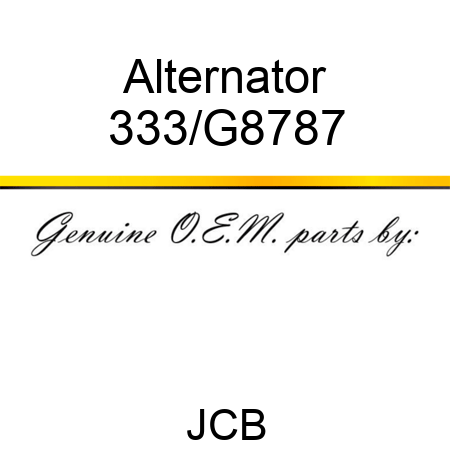Alternator 333/G8787